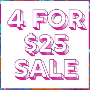 4 for $25 Sale Sign
